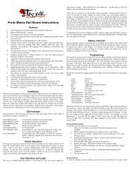 Proto Matrix Rail Board Instructions - Tadao Technologies