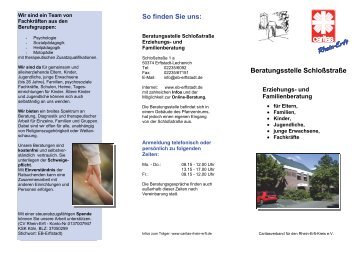 Flyer der Beratungsstelle - Online-Beratung