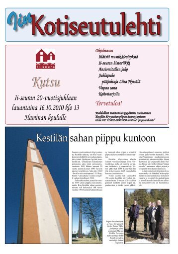 iin kotiseutulehti lokakuu 2010 - PudasjÃ¤rvi-lehti ja VKK-Media Oy