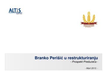 Branko PeriÅ¡iÄ u restrukturiranju