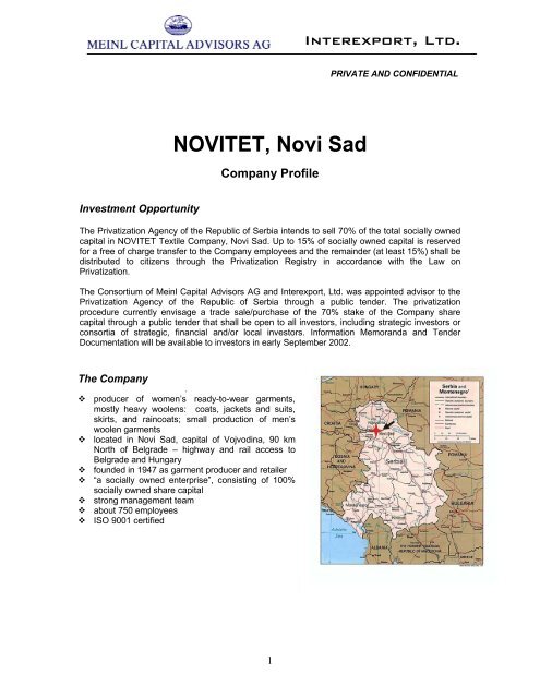 NOVITET, Novi Sad