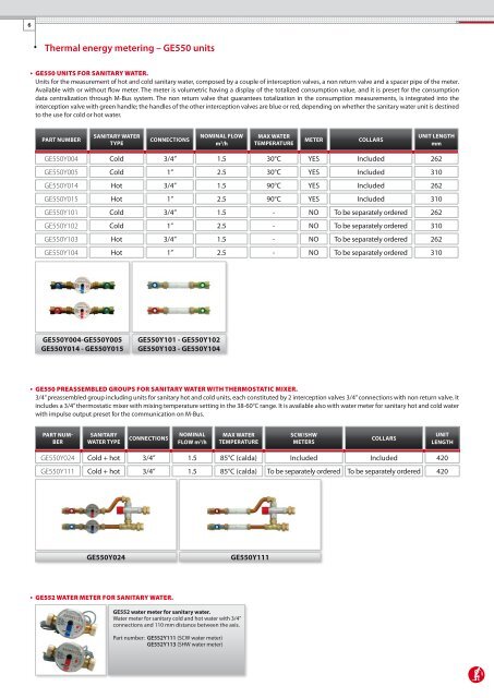 thermal energy metering system - general catalogue