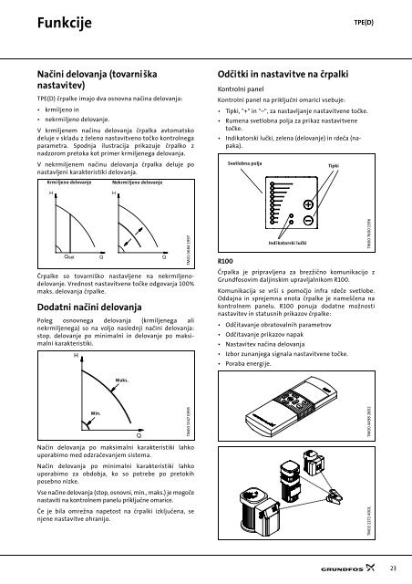 GRUNDFOS tehnični zvezek: TP(D), TPE(D) - Ika
