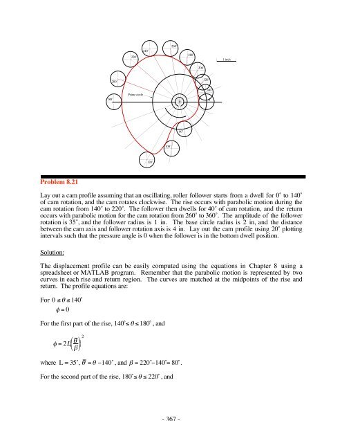 Pitch Circle Problem 8.17 Construct the profile of a disk cam that ...