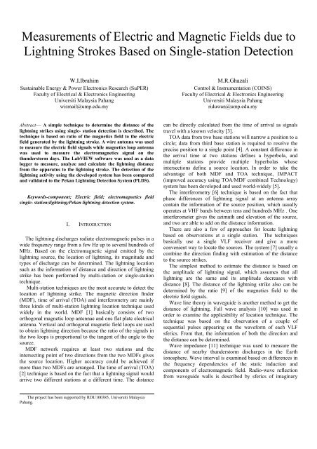 Pdf Lightning Universiti Malaysia Pahang