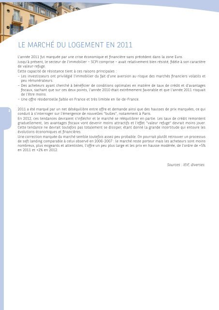 Rapport annuel - Pierre Avenir 3 - 2011 - BNP Paribas REIM