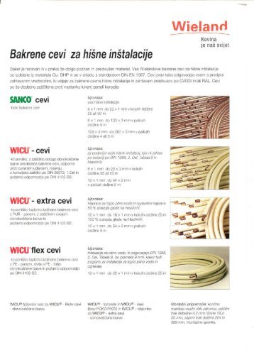 Baker cevi Wieland - prospekt - Ika