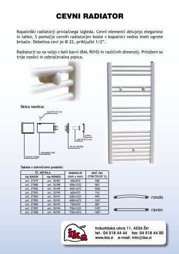 Radiator Radox Classic in Rondo - prospekt - Ika
