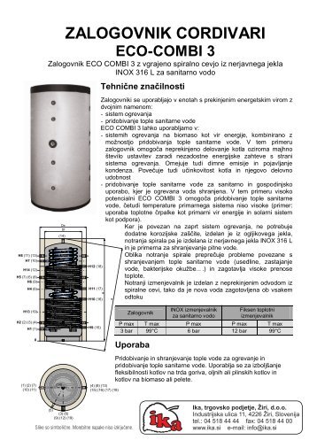 Zalogovnik Cordivari ECO COMBI 3 prospekt (1,73 MB) - Ika