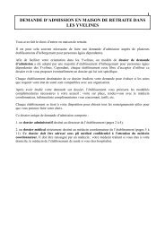 Dossier de demande d'admission