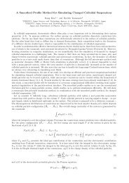 A Smoothed Profile Method for Simulating Charged Colloidal ...