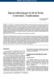 Aspects technologiques du lait de bovins ... - Membrane guide