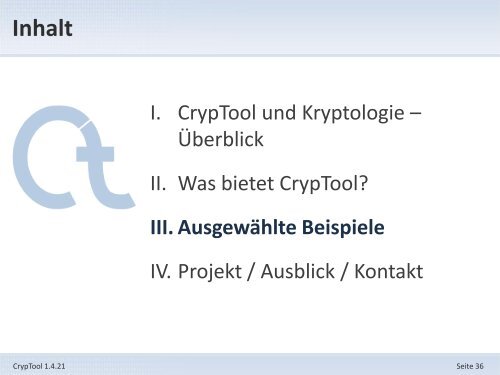 CrypToolPresentation.. - Benjamin Halbrock