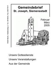 Download Pfarrbrief-2005-02.pdf - St. Joseph, Siemensstadt