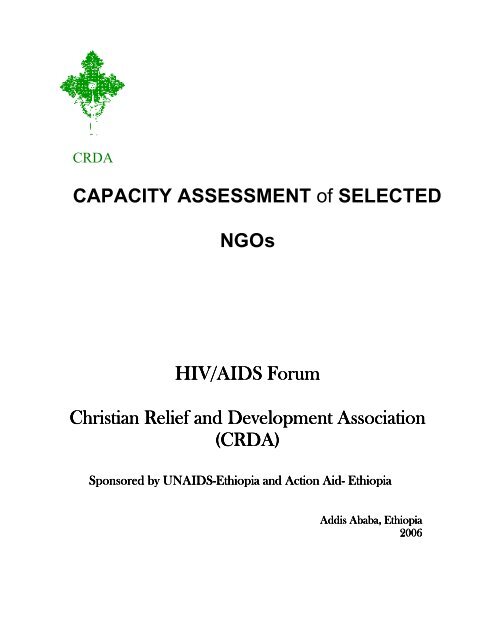 CRDA - Capacity Assessment of Selected NGOs ... - CRDA Ethiopia