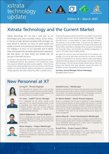Xstrata Technology Newsletter - Jameson Cell