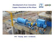 Development of an Innovative Copper Flowsheet at ... - Jameson Cell