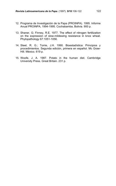 (Phytophthora infestans) en Bolivia - AsociaciÃ³n Latinoamericana ...