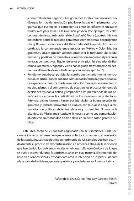 La alternativa local. DescentralizaciÃ³n y desarrollo econÃ³mico