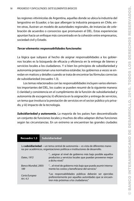 La alternativa local. DescentralizaciÃ³n y desarrollo econÃ³mico