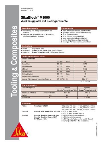 SikaBlock M1000 - Sika Tooling & Composites