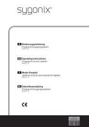 Bedienungsanleitung Fingerprint-Zugangssystem D ...