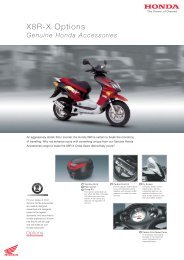 Genuine Honda Accessories - Doble Motorcycles