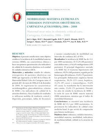 Morbilidad materna exterma en cuidados intensivos ... - FECOLSOG