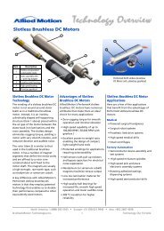 Slotless Brushless DC Motors - Allied Motion