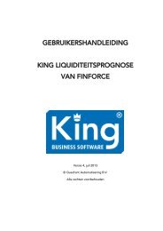 Handleiding King Liquiditeitsprognose - Quadrant