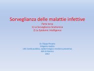 Sorveglianza delle malattie infettive parte terza - epidemiologia ...