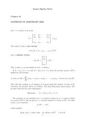 Linear Algebra Notes Chapter 18 MATRICES OF ARBITRARY SIZE ...