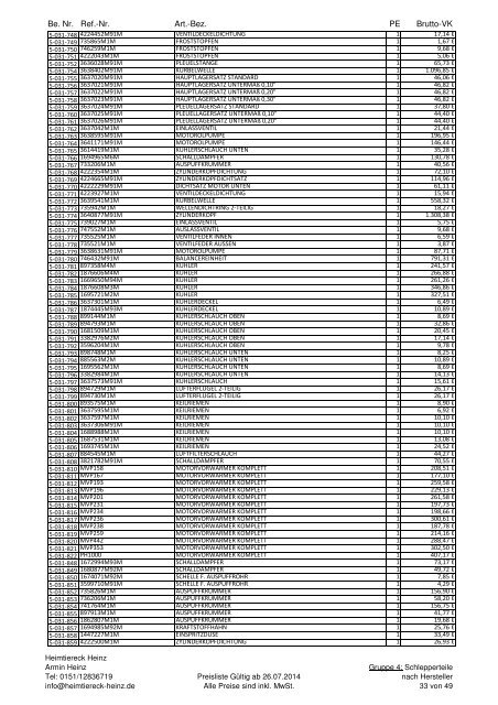 Preisliste 01.09.2011 Gruppe 4.pdf - Heimtiereck Heinz