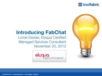 Leadfabric FabChat Presentation.pdf - Topliners - Eloqua