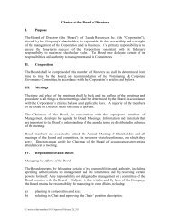 Board of Directors Charter - Claude Resources