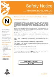 Safety Notice - Aged & Community Services SA & NT