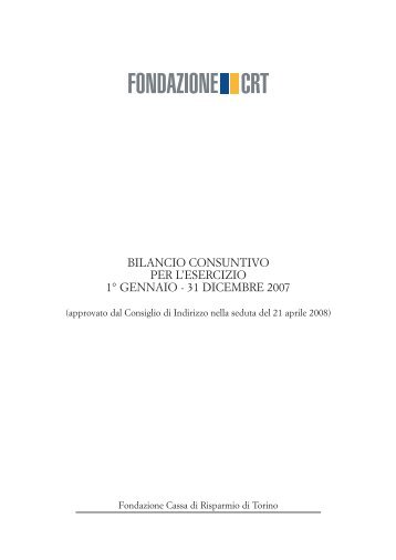bilancio consuntivo per l'esercizio 1Â° gennaio - 31 dicembre ... - Acri