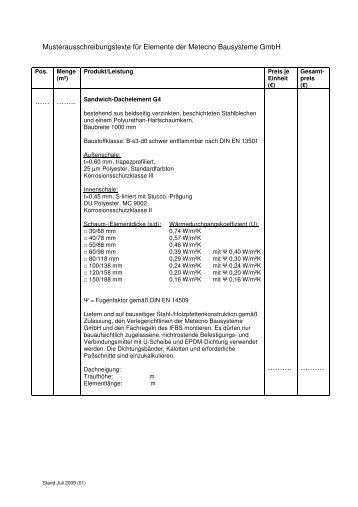 LV-Texte - Metecno Trading GmbH