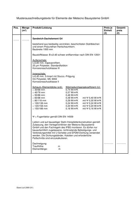 LV-Texte - Metecno Trading GmbH