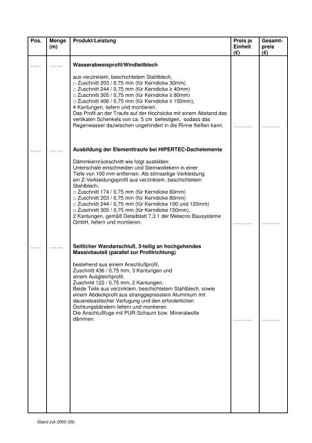 LV-Texte - Metecno Trading GmbH