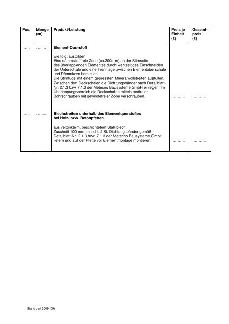 LV-Texte - Metecno Trading GmbH