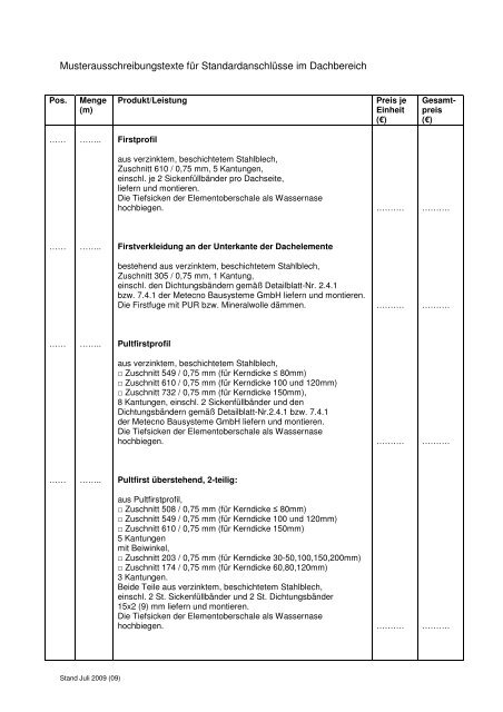 LV-Texte - Metecno Trading GmbH