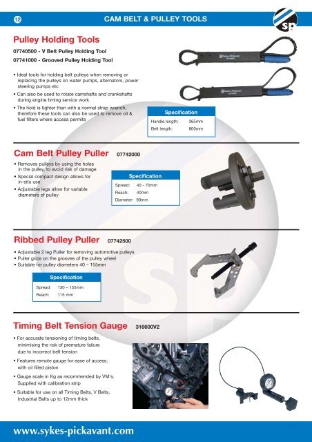 Engine service tools - Sykes-Pickavant