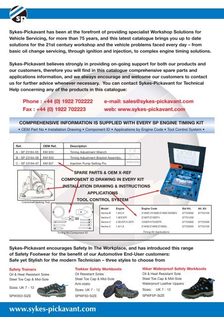 Engine service tools - Sykes-Pickavant