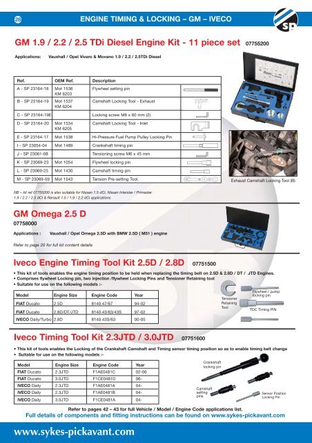 Engine service tools - Sykes-Pickavant