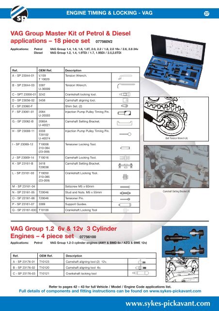 Engine service tools - Sykes-Pickavant