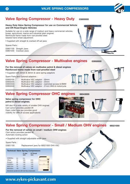 Engine service tools - Sykes-Pickavant