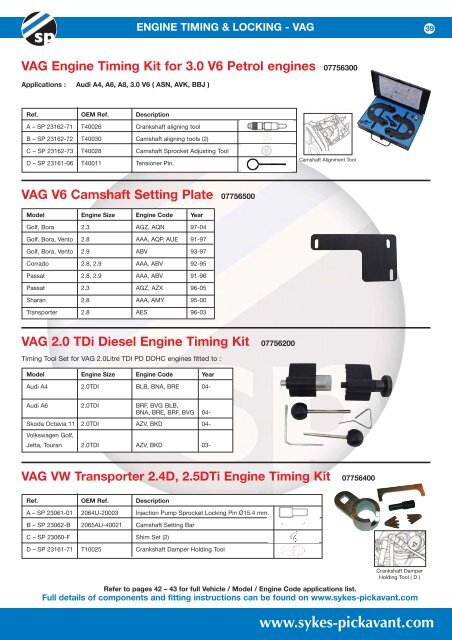 Engine service tools - Sykes-Pickavant