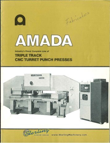 Amada Triple Track CNC Turret Punch Presses Brochure - Sterling ...