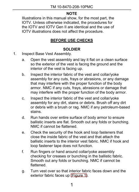 Tm Checklist TM 10-